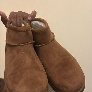 Cozy Tan Suede Ankle Boots